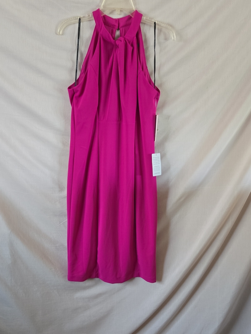 julia jordan Halter Tie-Neck Midi Dress in Fuchsia